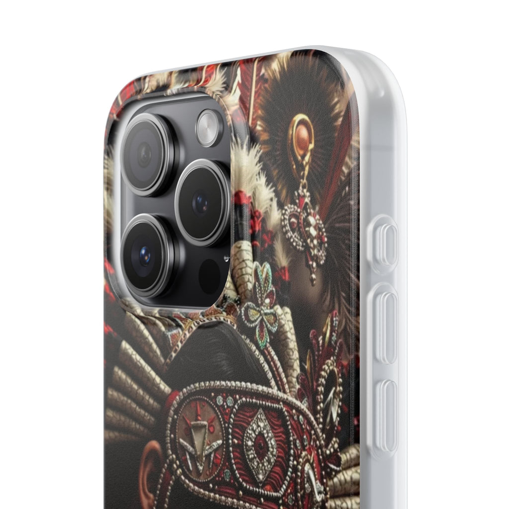 Aztec Goddess Spirit – Flexi Phone Case (iPhone & Samsung • Clear TPU • Made in USA • Personalized Option)