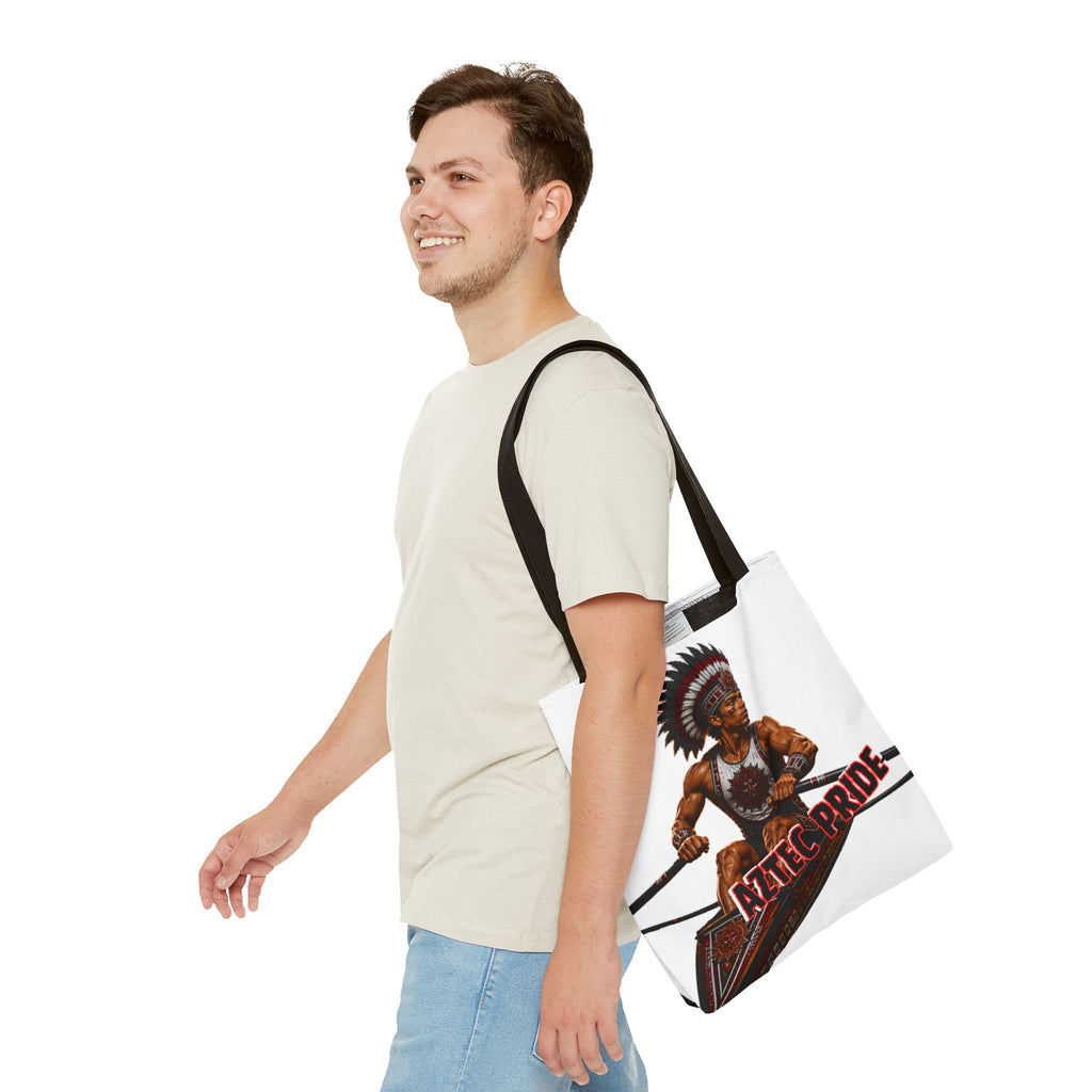 Aztec Rowing Warrior Tote Bag | Aztec-Inspired AI Art • Made & Shipped in the USA • 🚚 FREE USA Shipping • FREE Personalization