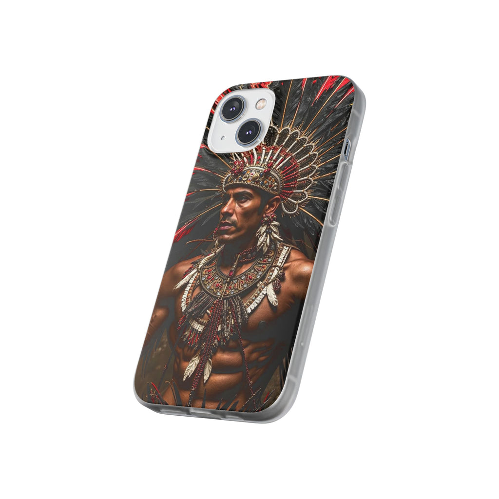 Aztec Sun Guardian – Flexi Phone Case (iPhone & Samsung • Clear TPU • Made in USA • Personalized Option)