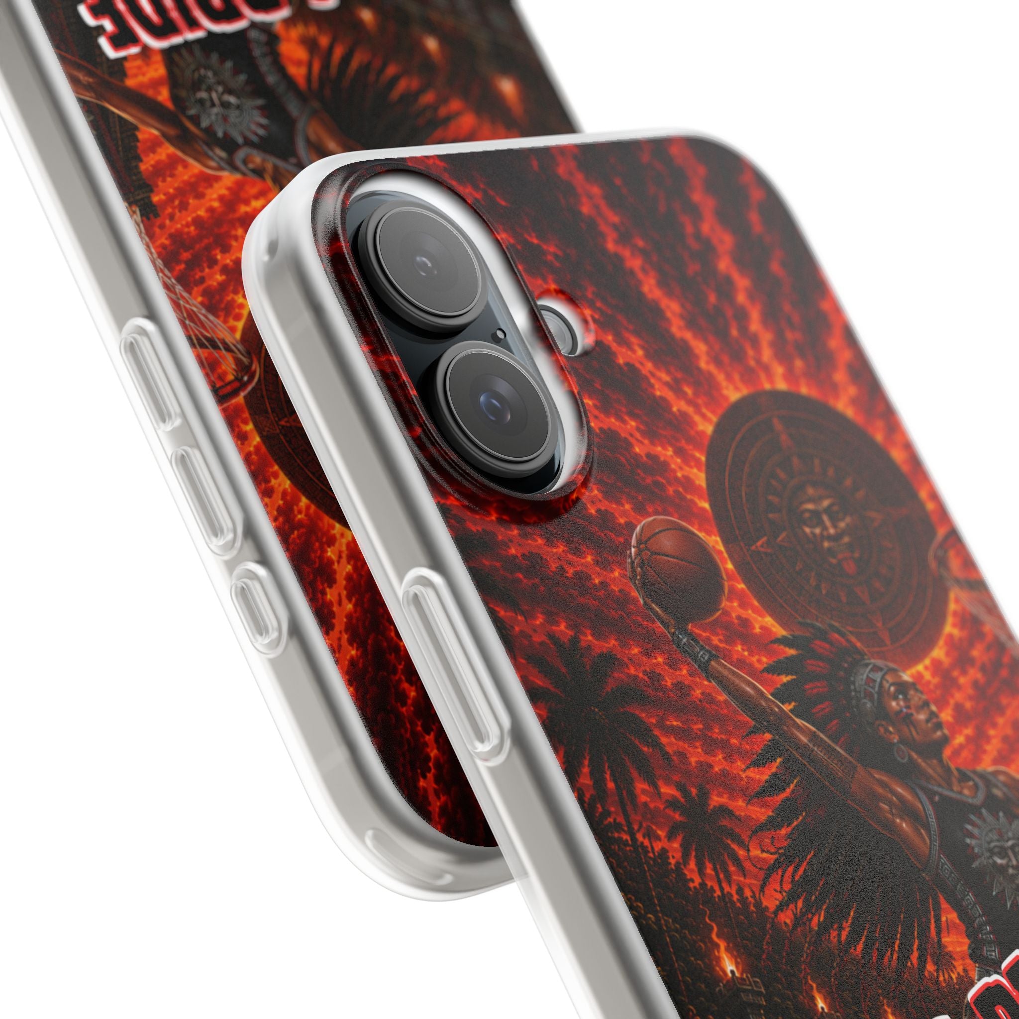 Aztec Basketball Female Warrior – Flexi Phone Case (iPhone & Samsung • Clear TPU • Made & Shipped in the USA • 🚚 FREE USA Shipping • Personalized Option)