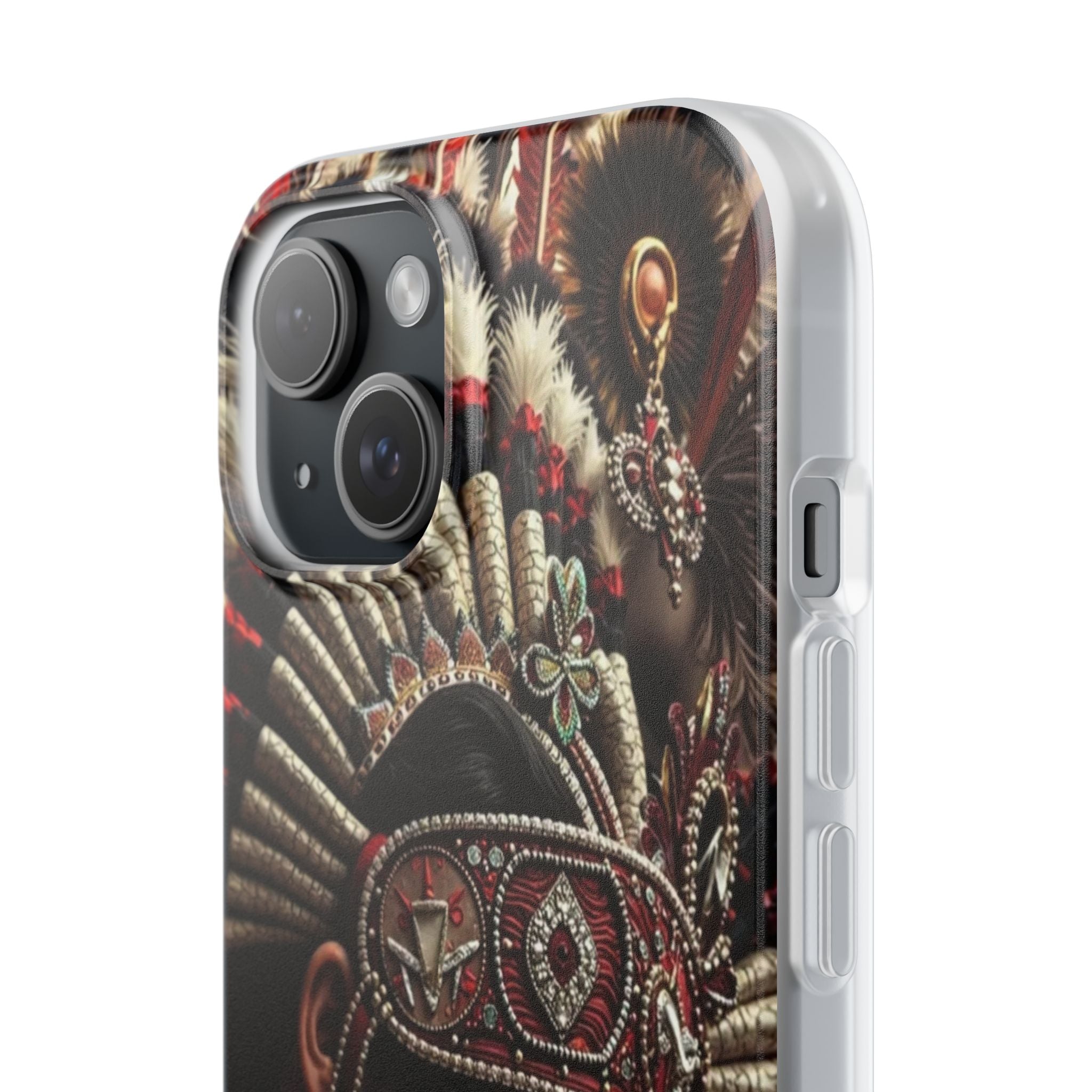 Aztec Goddess Spirit – Flexi Phone Case (iPhone & Samsung • Clear TPU • Made in USA • Personalized Option)
