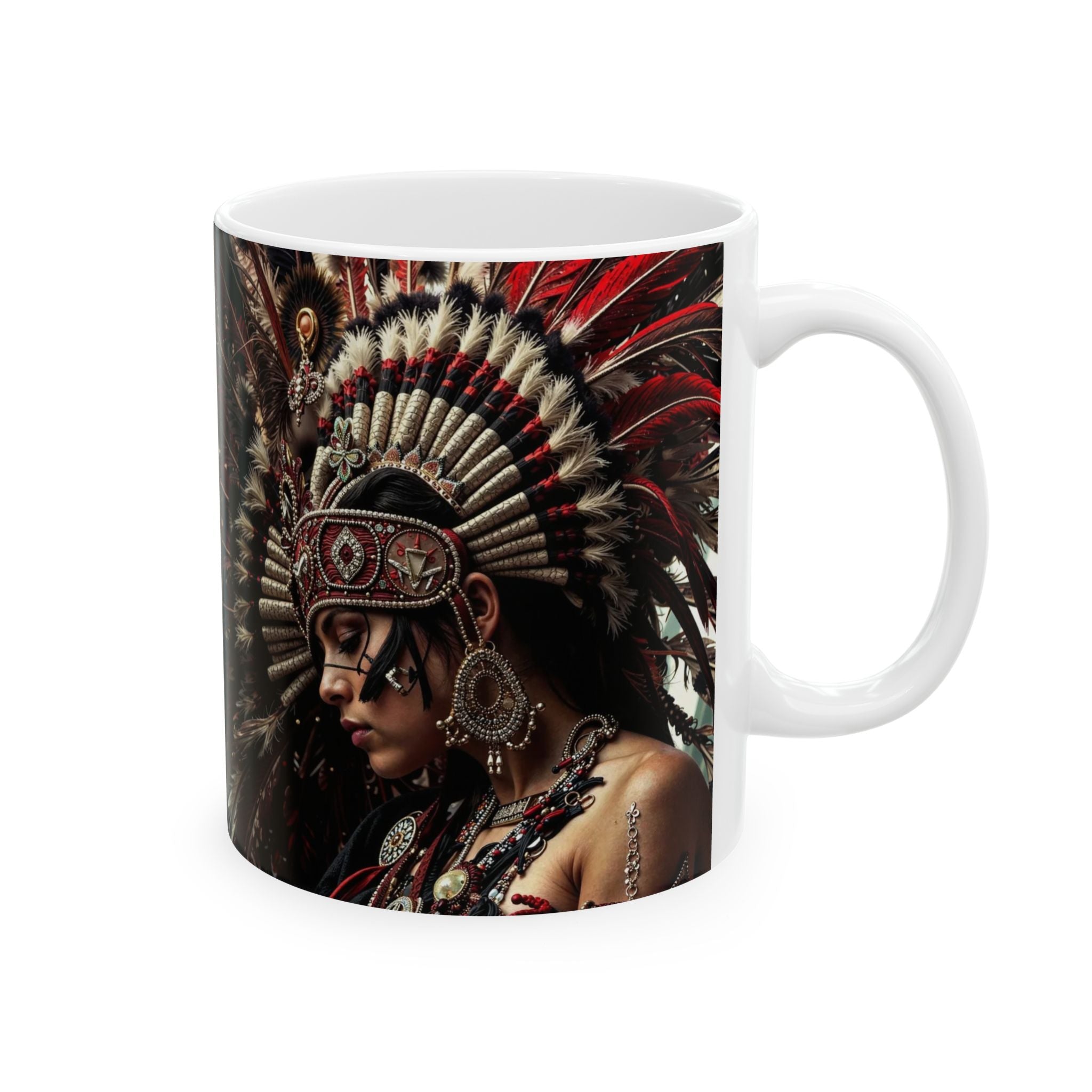 Aztec Goddess Spirit – Ceramic Mug (11oz, 15oz • Dishwasher & Microwave Safe • Made in USA • Personalized Option)