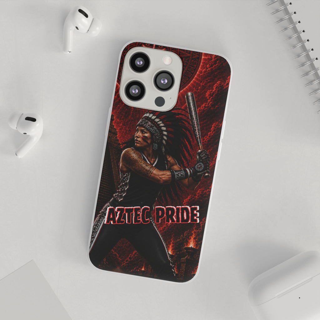 Aztec Softball Warrior – Flexi Phone Case (iPhone & Samsung • Clear TPU • Made in USA • Personalized Option)