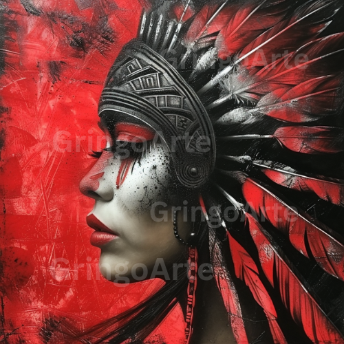 Aztec Fearless Goddess – Digital Art Print Pack