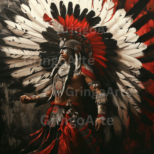 Aztec Fierce Warrior – Digital Art Print Pack