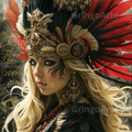 Aztec Fireheart Queen – Digital Art Print Pack
