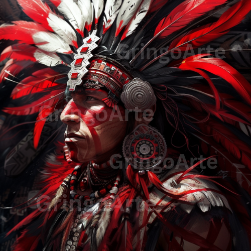 Aztec Loyal Warrior – Digital Art Print Pack