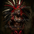 Aztec Panther Warrior – Digital Art Print Pack