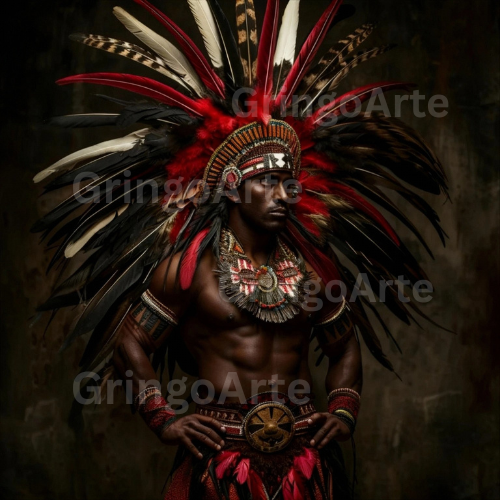 Aztec Panther Warrior – Digital Art Print Pack