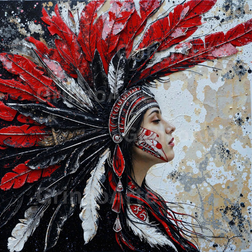 Aztec Silent Goddess – Digital Art Print Pack
