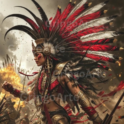 Aztec Warrior Queen – Digital Art Print Pack